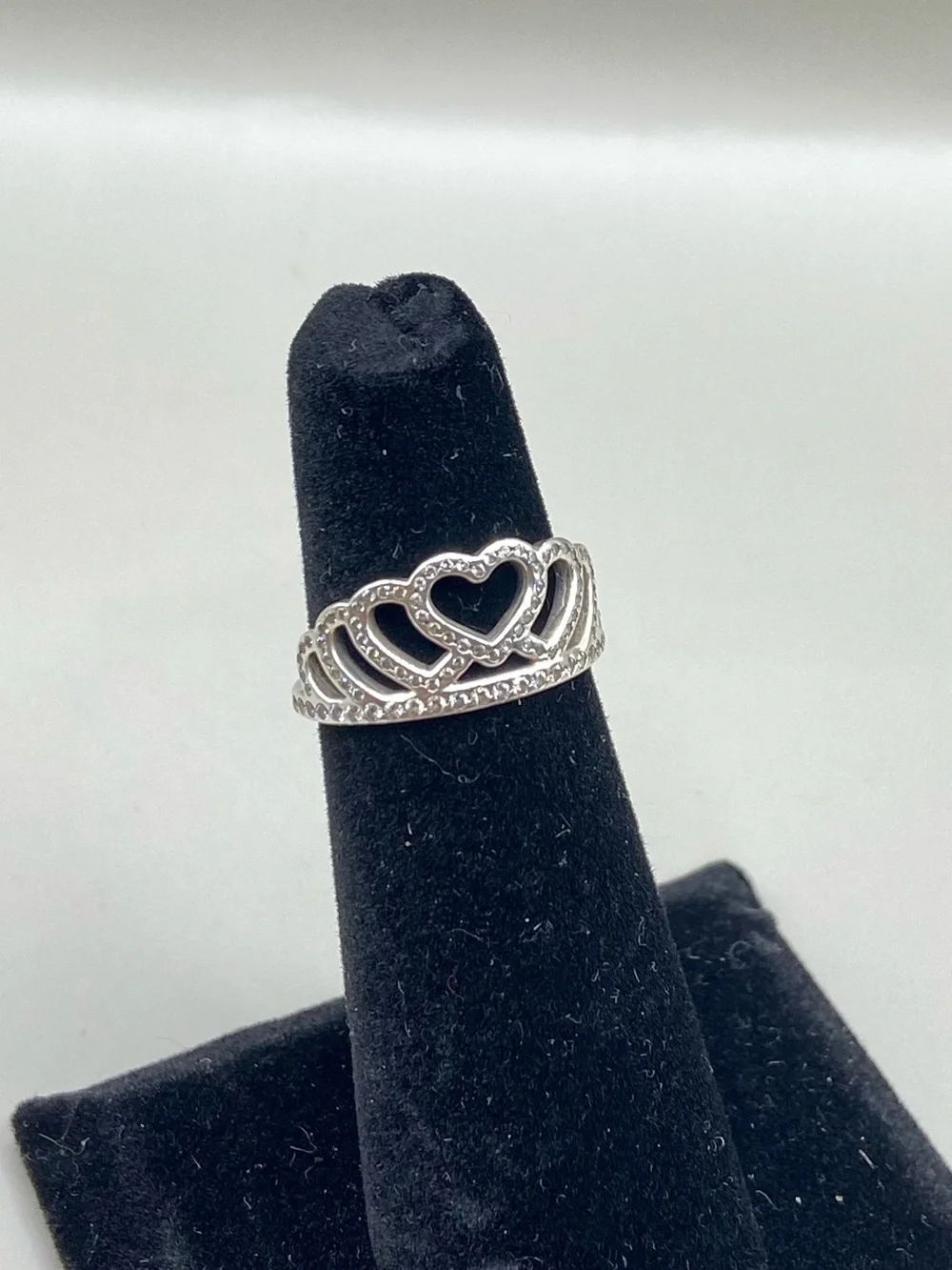 Pandora Sparkling Hearts Tiara Ring